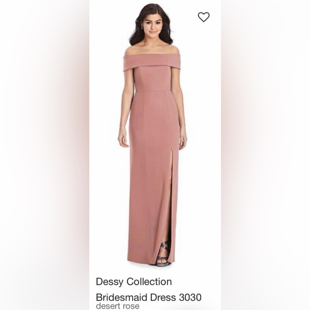 Dessy Collection Desert Rose Off-Shoulder Maxi Dress